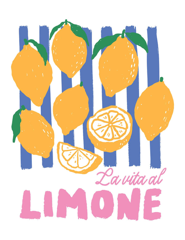 La vita al Limone - Hand Drawn – Strijktransfer