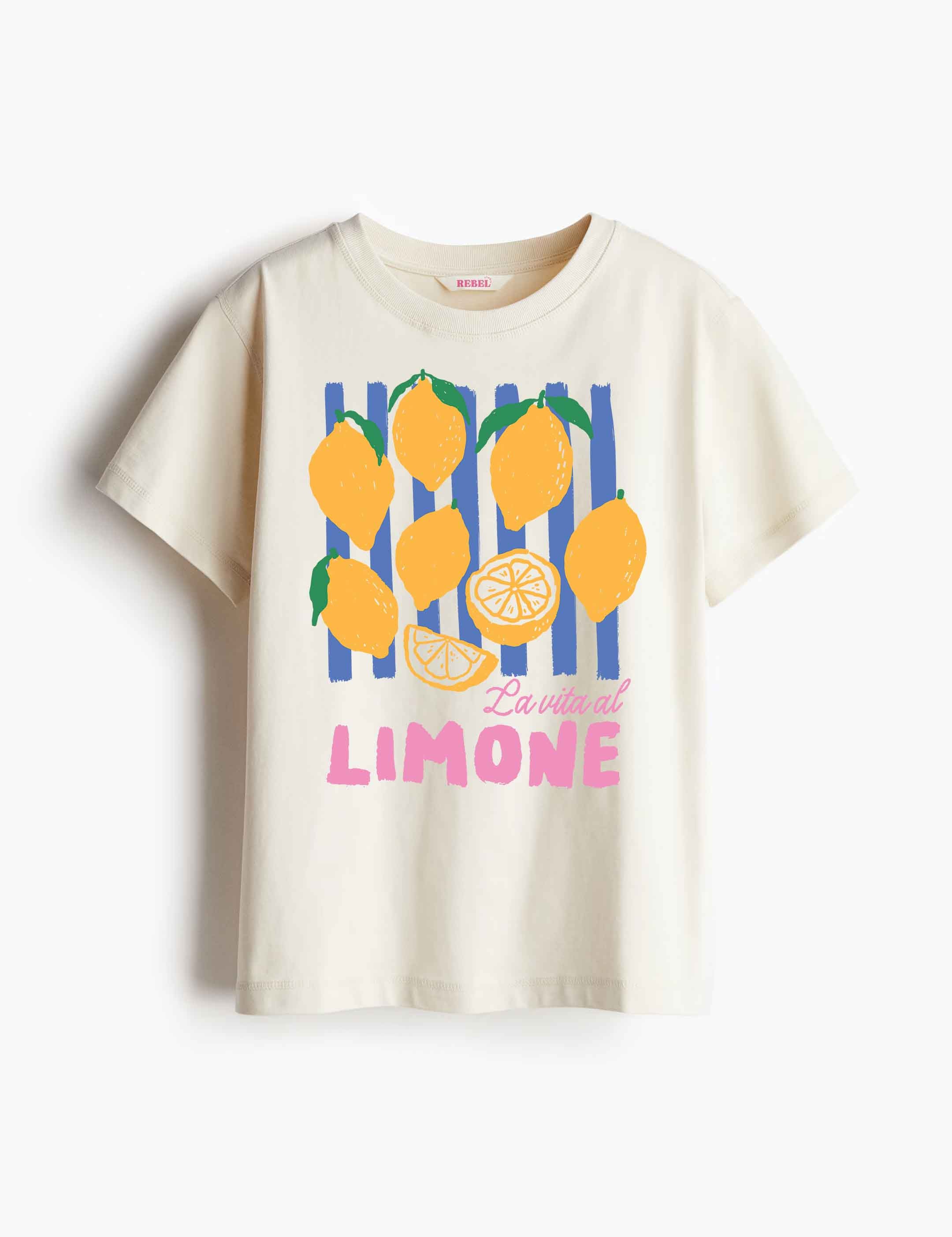 La vita al Limone - Hand Drawn – Strijktransfer – op een T-shirt