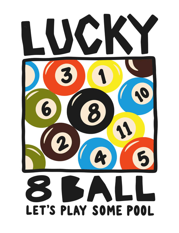 Lucky 8 Statement DTF-strijktransfer uit Lucky 8