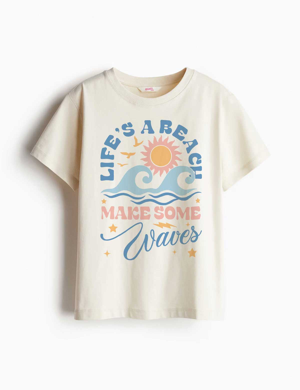 Make Some Waves - Salt & Sun Club – Strijktransfer – op een T-shirt