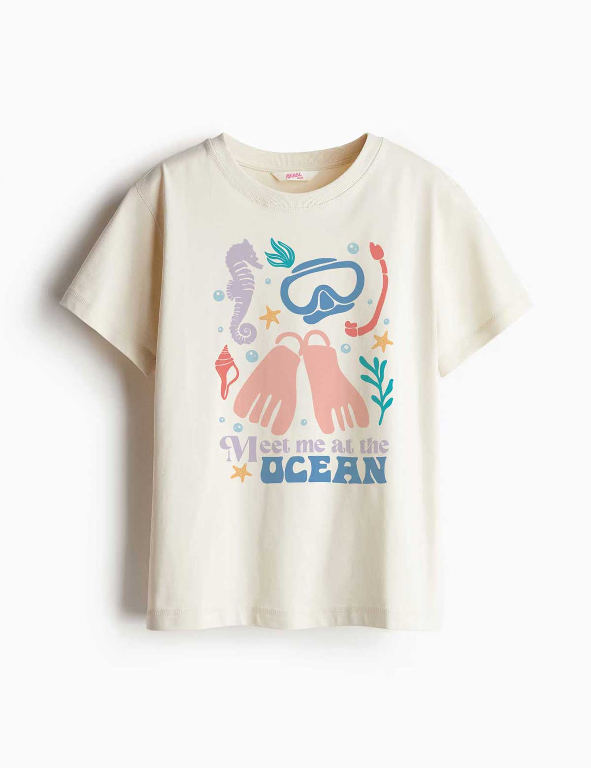 Meet Me At The Ocean - Salt & Sun Club – Strijktransfer – op een T-shirt
