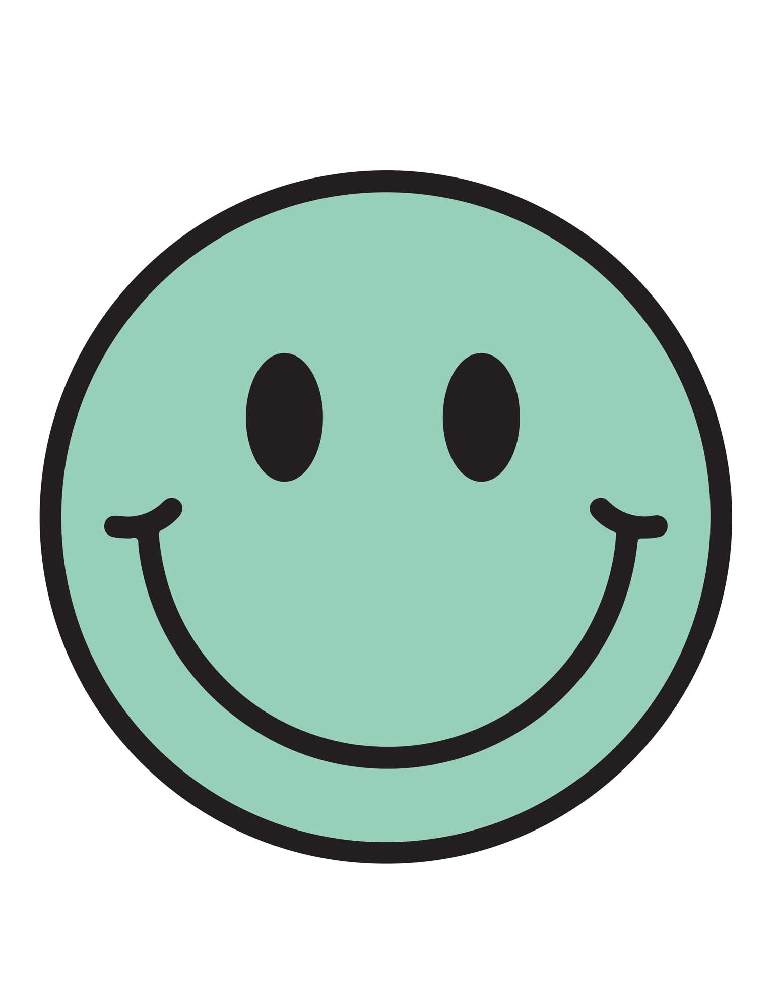 Mint Vibe Smiley – Strijktransfers