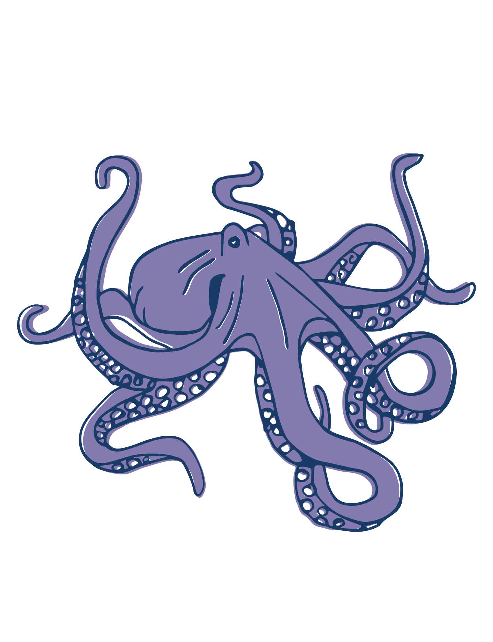 Inky Octopus – Strijktransfer