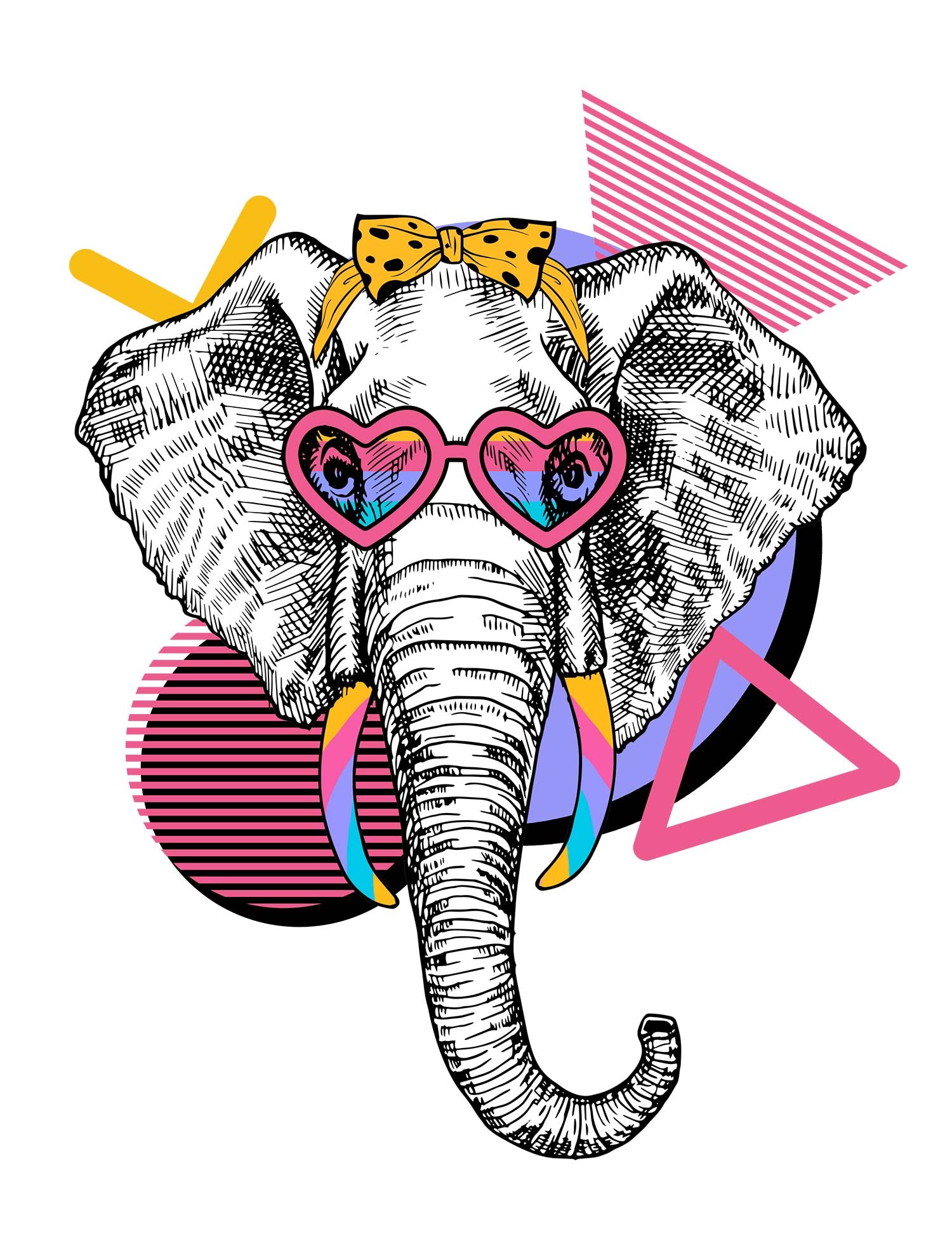 Olifant - 90's Animals – Strijktransfers