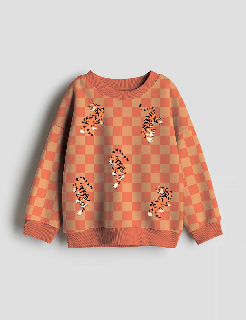 Orange Tiger - Carousel Clash – All-over transfervel – op een trui
