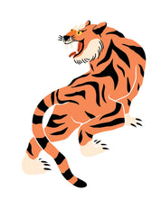 Orange Tiger Rise - Carousel Clash – Strijktransfer