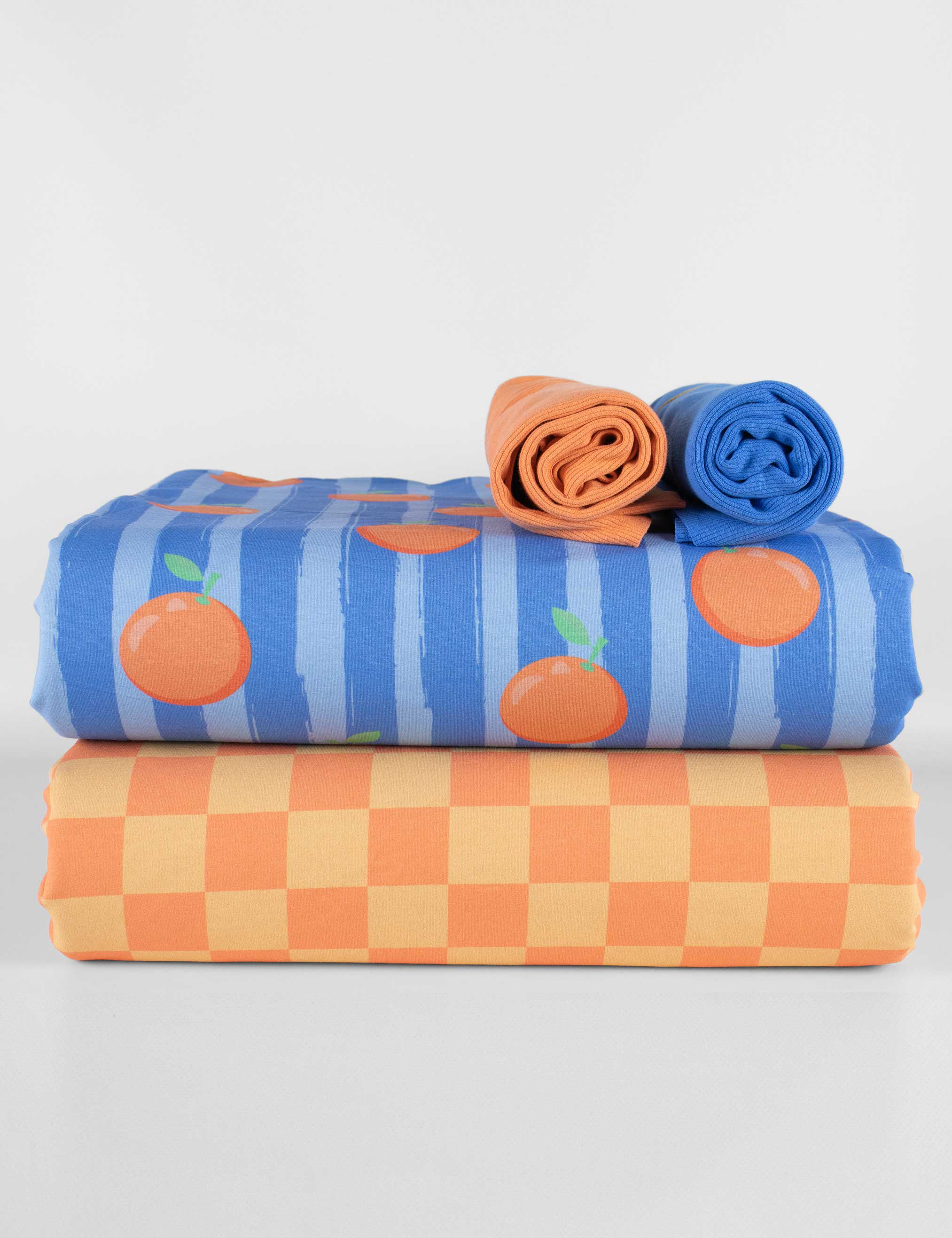 Orangetini Bold Blue | Jersey | 170 cm wide