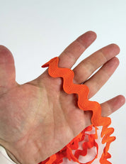 Orange zigzag ribbon 13 mm