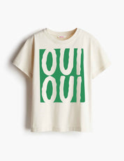 OUI OUI - Hand Drawn – Strijktransfer – op een T-shirt