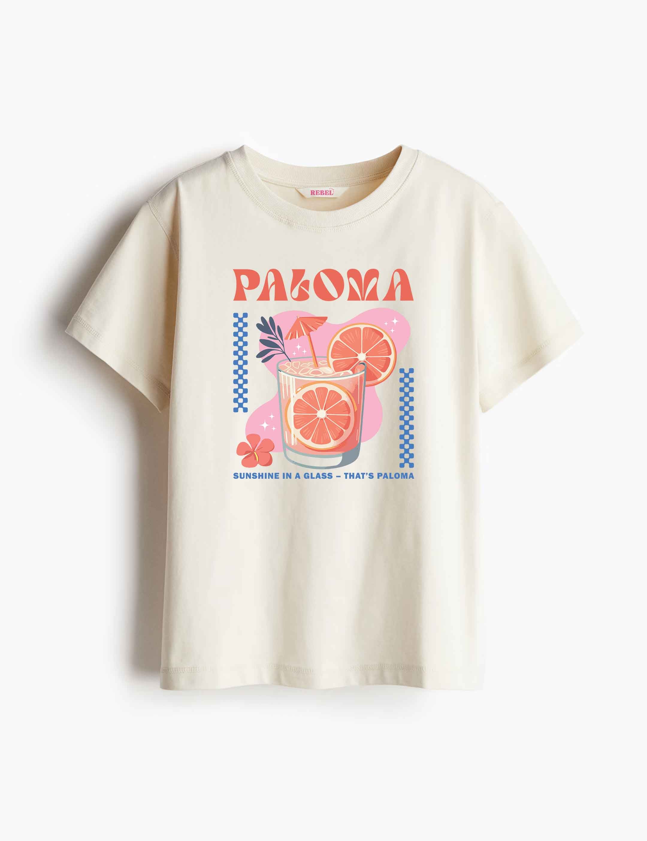 Paloma – Cocktail Club – Strijktransfer – op een T-shirt