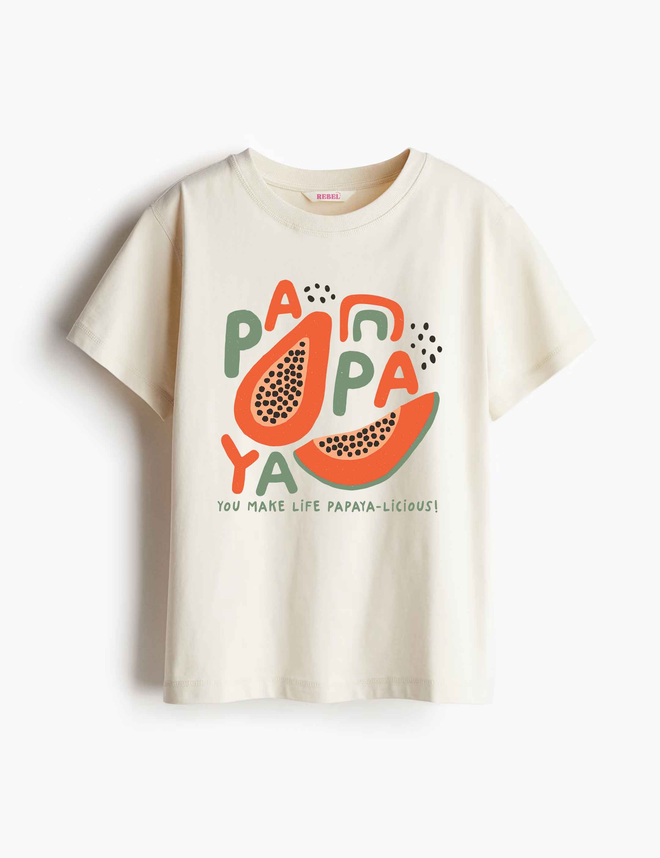 Papaya – Fruit Parade – Strijktransfer – op een T-shirt