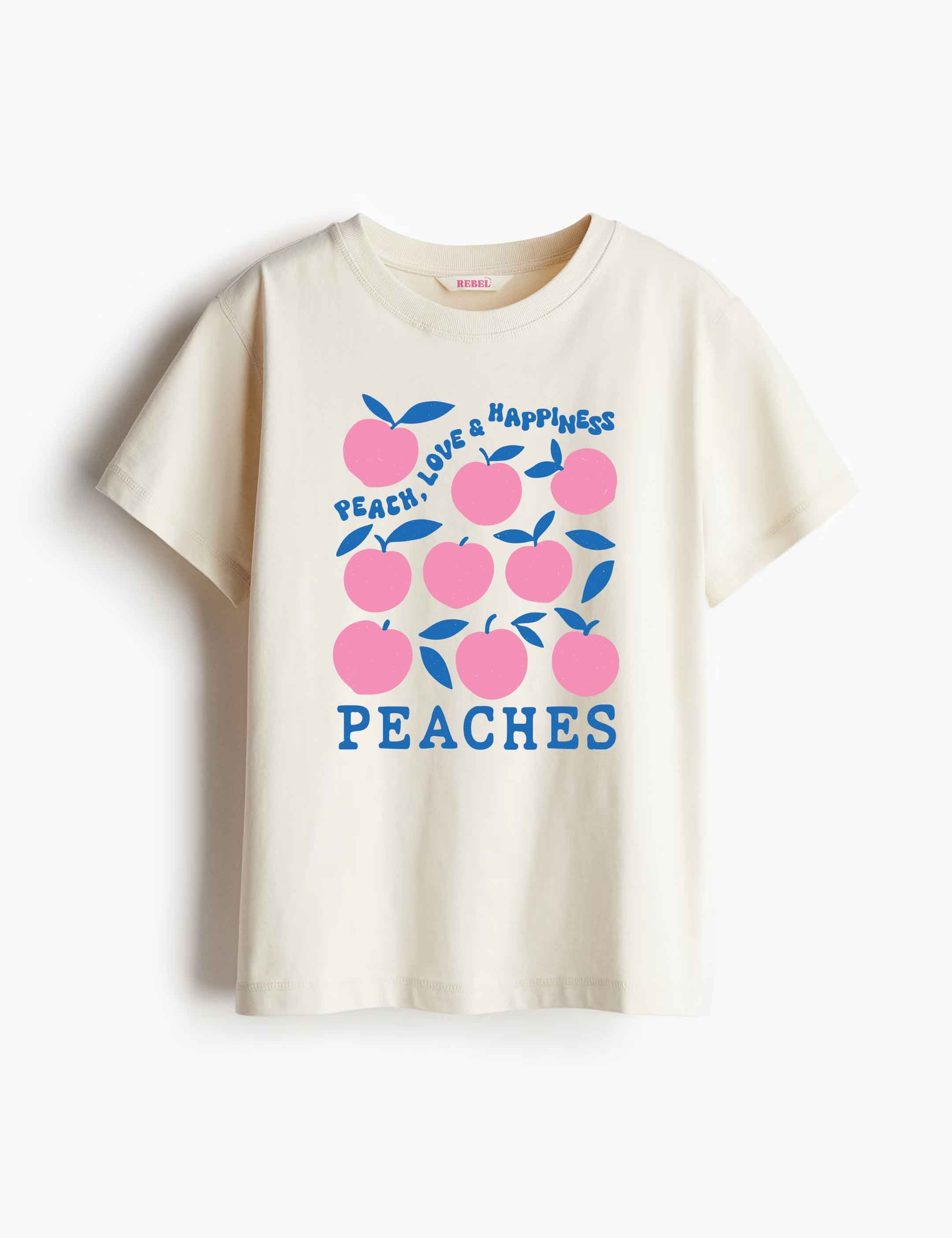 Peaches – Fruit Parade – Strijktransfer – op een T-shirt