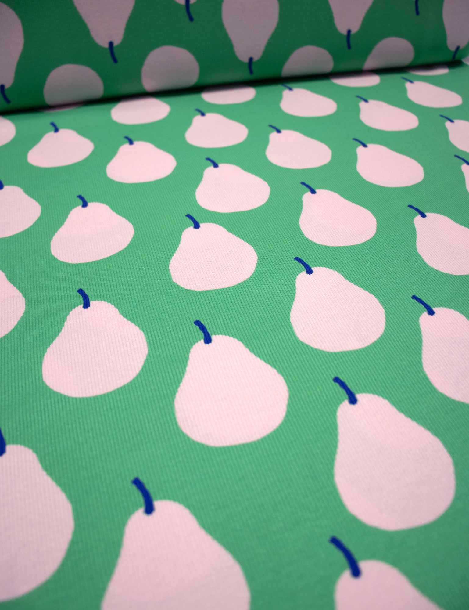 Pear Parade – Rib tricotstof – 125 cm breed