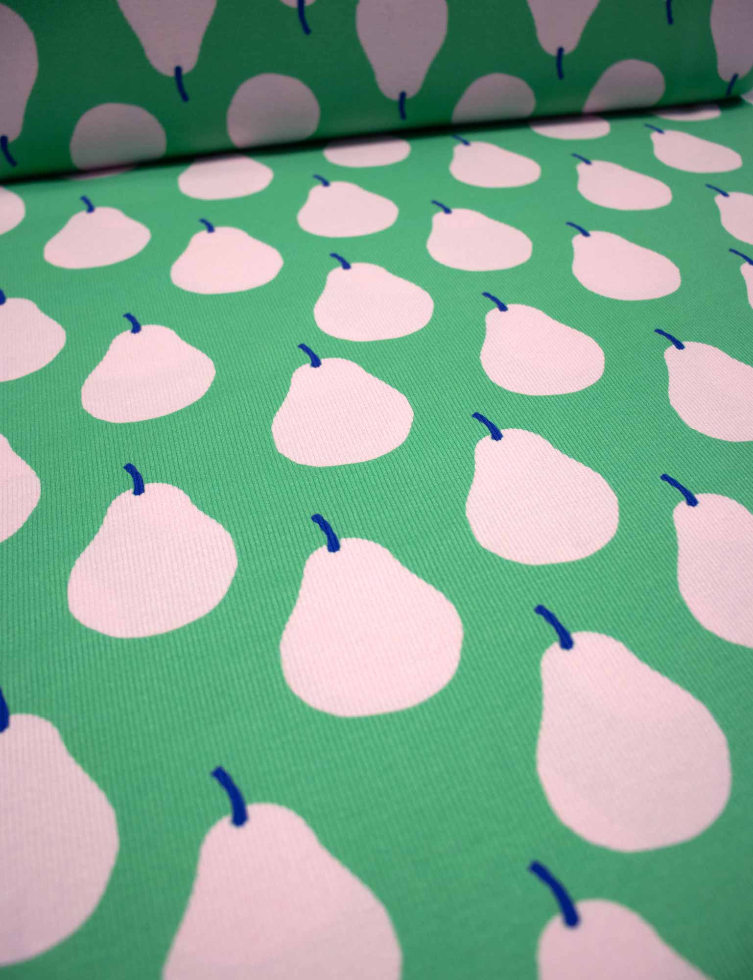 Pear Parade – Rib tricotstof – 125 cm breed
