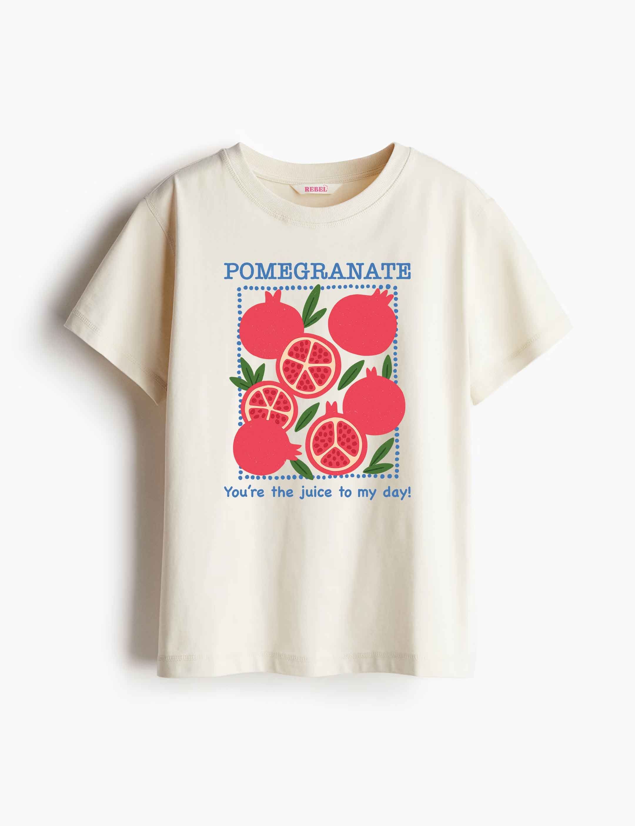 Pomegranate – Fruit Parade – Strijktransfer – op een T-shirt