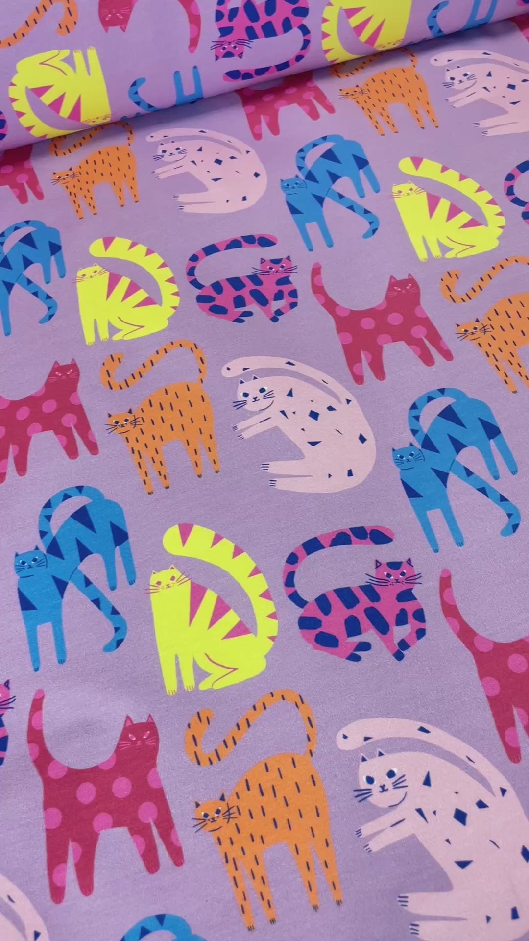 Cool Cats Lilalicious | French Terry | 170 cm wide