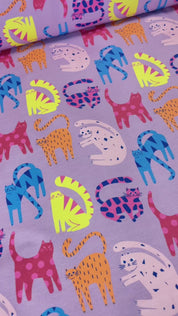 Cool Cats Lilalicious | French Terry | 170 cm wide