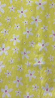 Daisy Pop Lemon Haze | Rib jersey | 125 cm wide