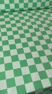 Lime Check | French Terry | 170 cm wide