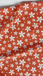 Daisy Pop Bittersweet Orange | Rib jersey | 125 cm wide