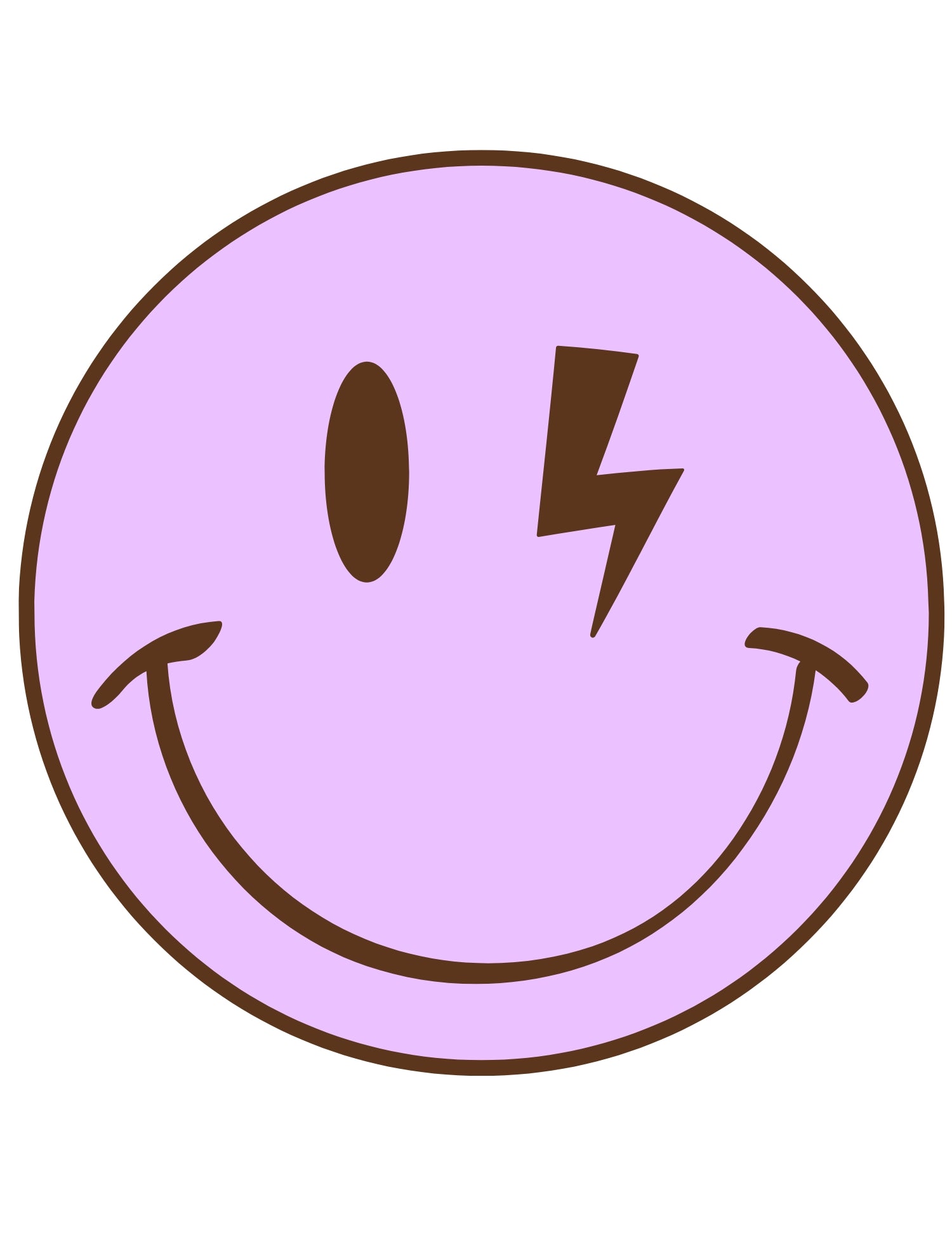 Smiley Purple – Strijktransfer