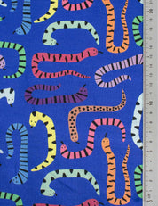 Rebel Snakes Royal Blue | Jersey | 170 cm wide