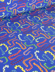 Rebel Snakes Royal Blue | Jersey | 170 cm wide