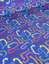 Rebel Snakes Royal Blue | Jersey | 170 cm wide