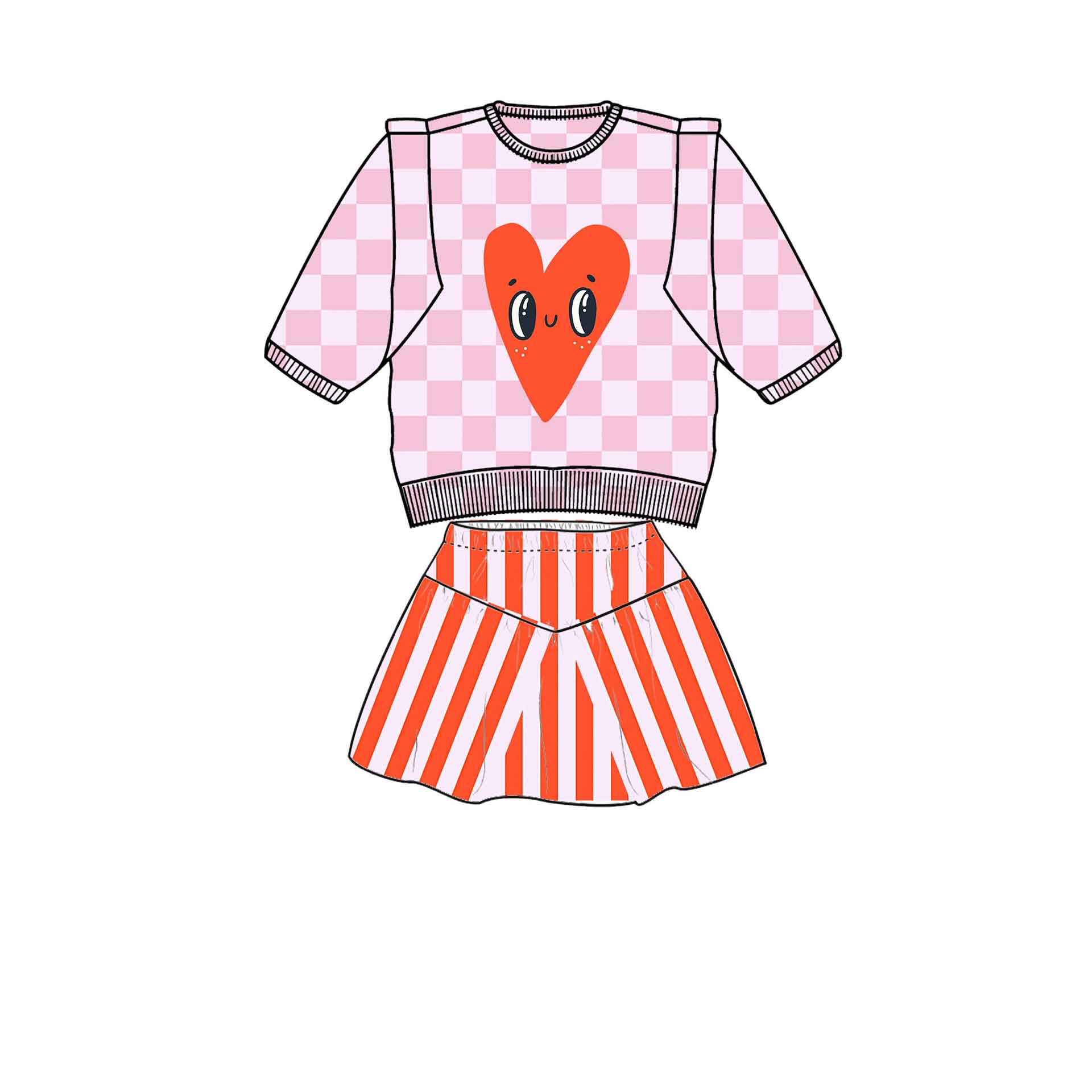 Happy Heart – Strijktransfer – op een trui