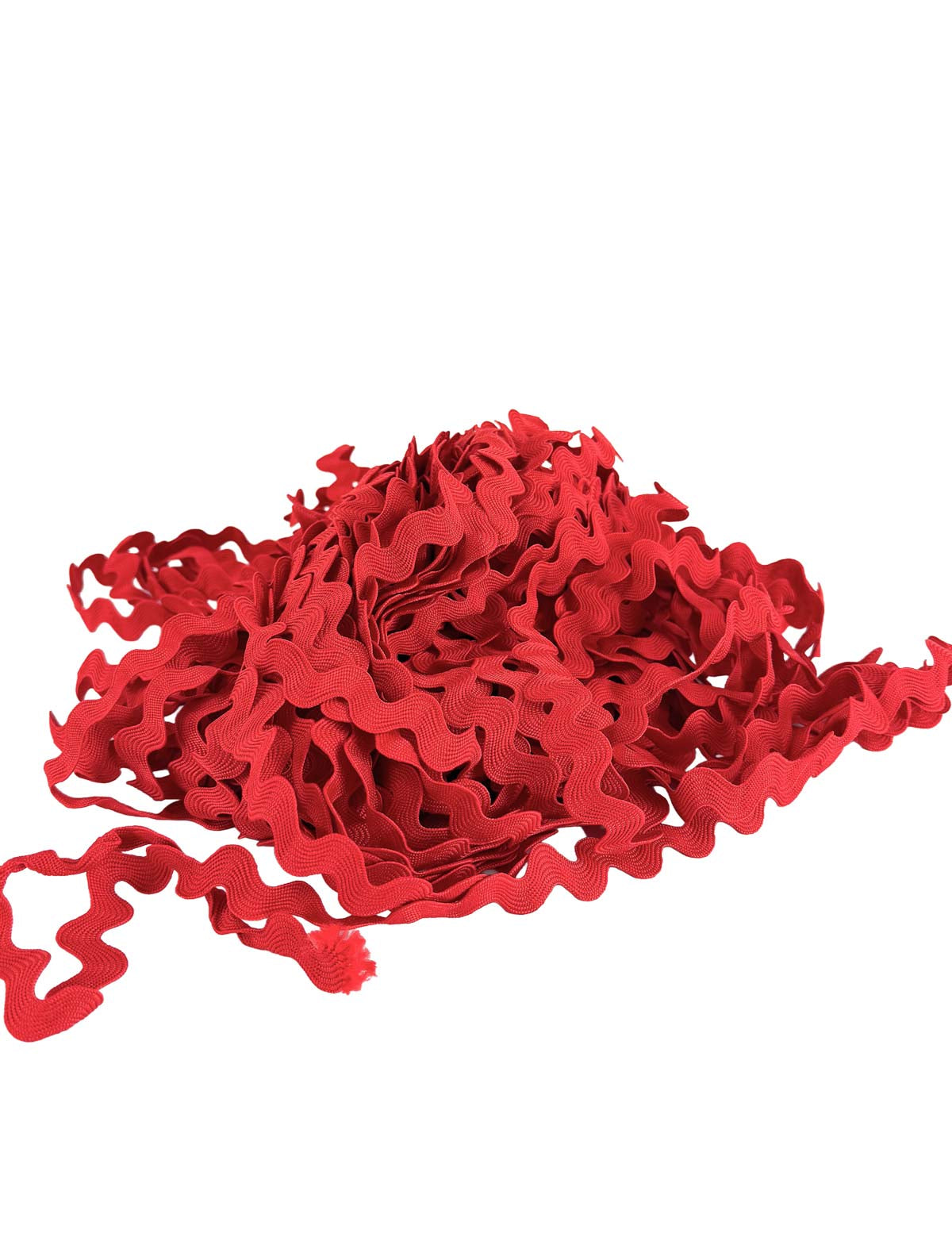 Rood zigzagband van 13 mm breed op een witte achtergrond