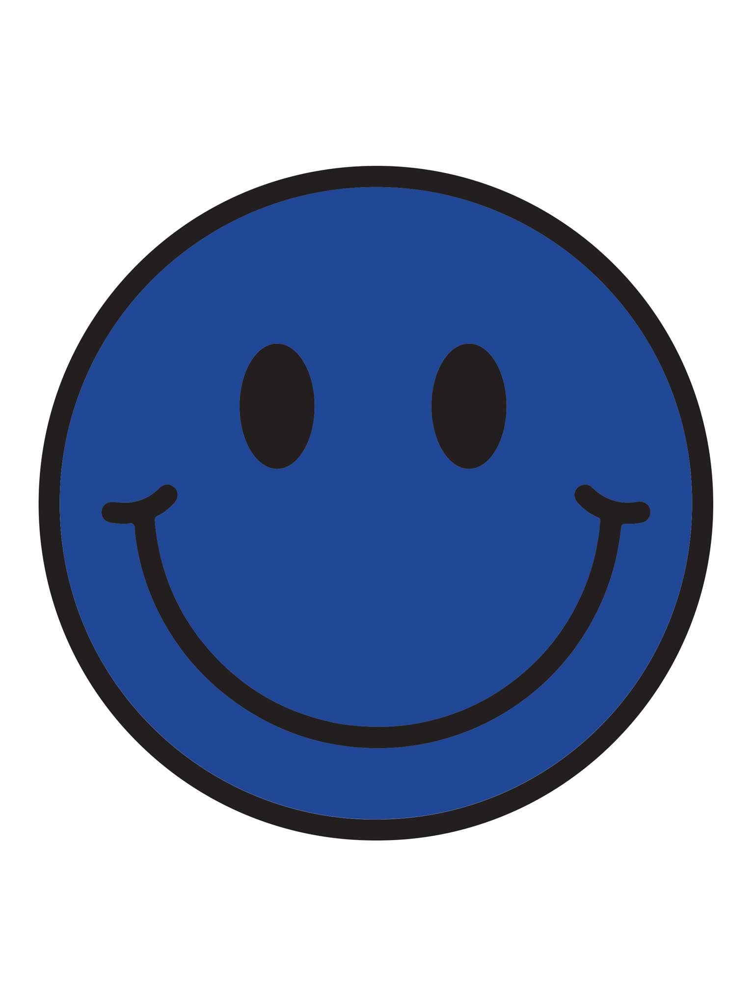 Royal Blue Smiley – Strijktransfers