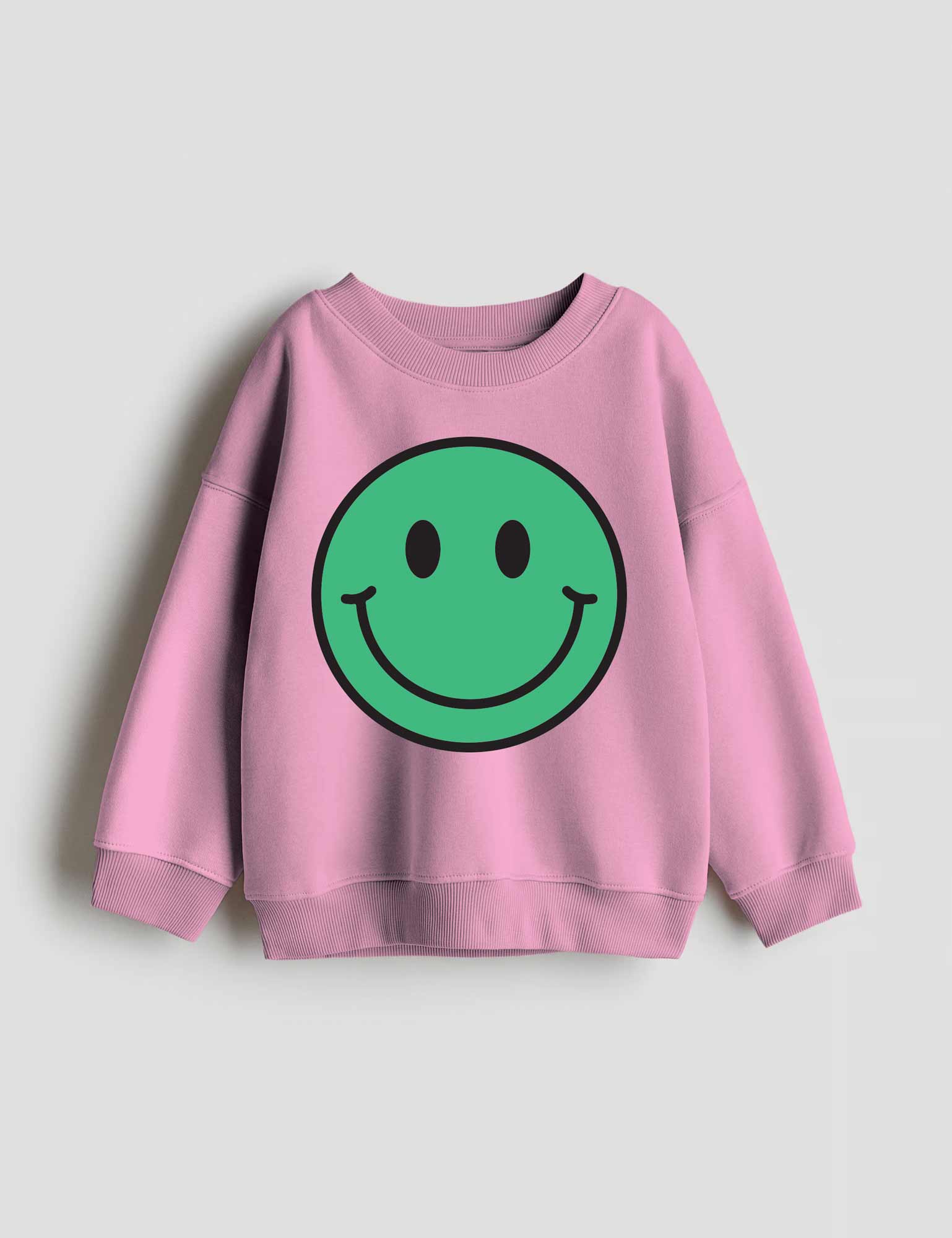 Apple Pop Green Smiley – Strijktransfers – op een trui