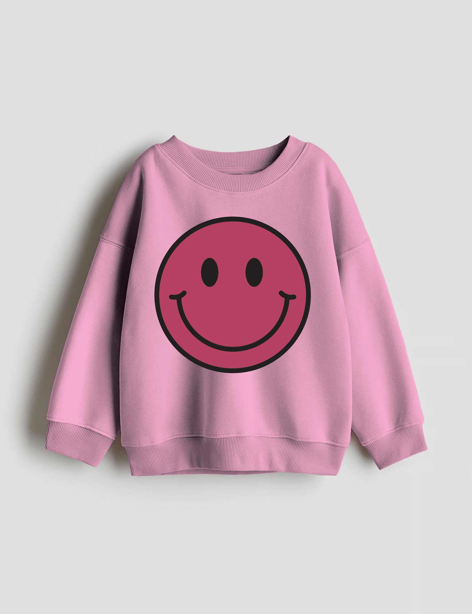 Berry Bold Smiley – Strijktransfers – op een trui