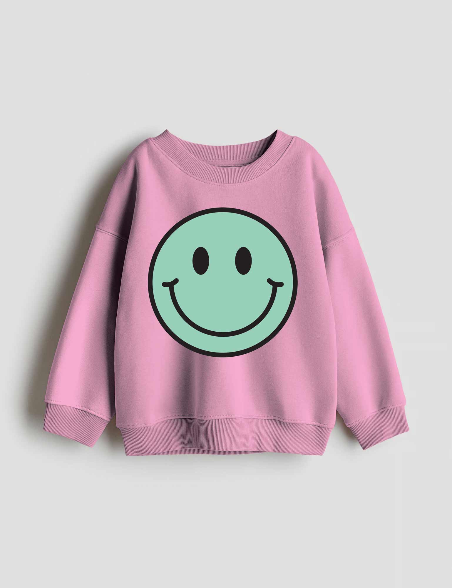 Mint Vibe Smiley – Strijktransfers – op een trui