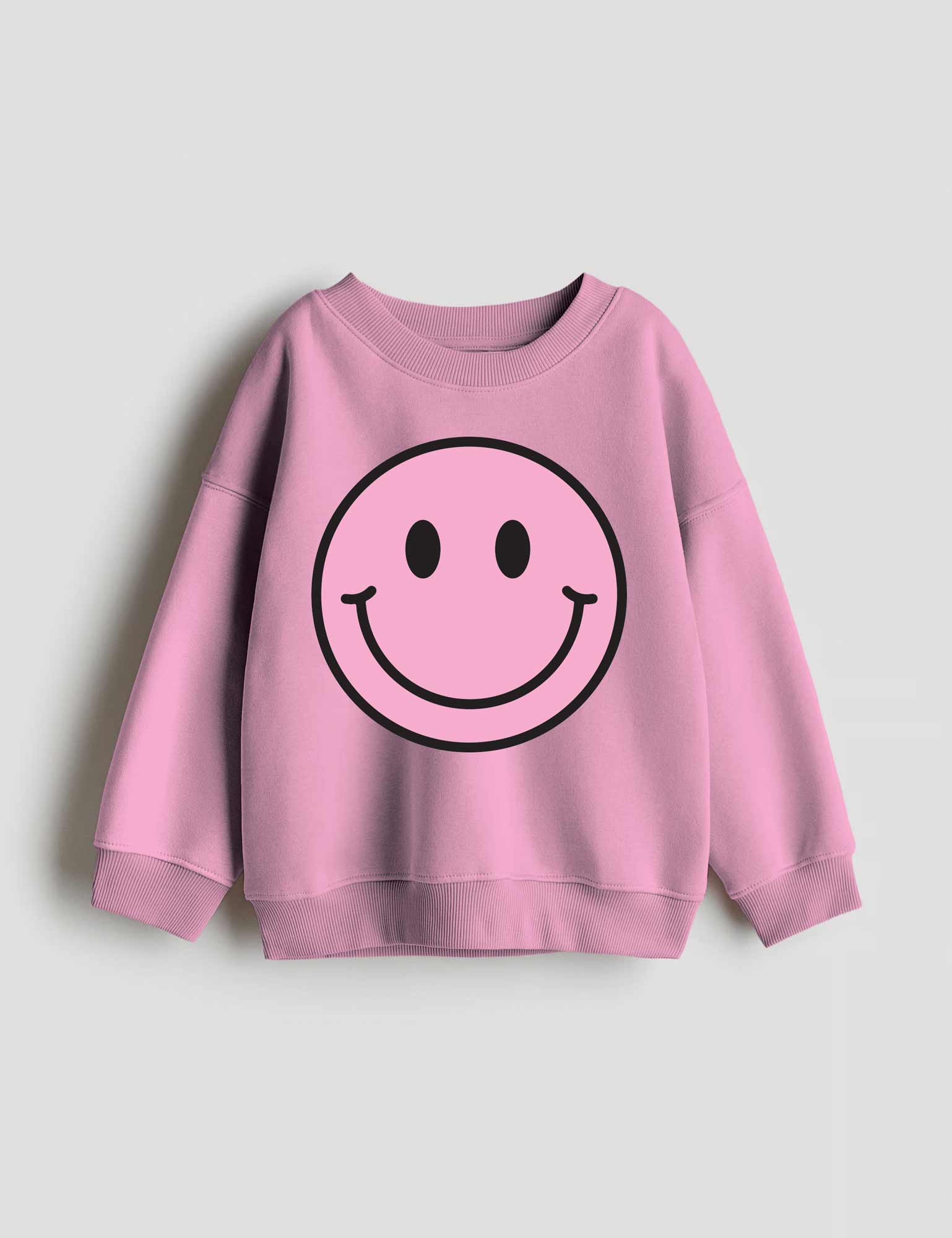 Pink Pearl Smiley – Strijktransfers – op een trui