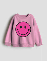 Pink Punch Smiley – Strijktransfers – op een trui