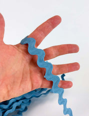 Steel blue zigzag trim 13 mm