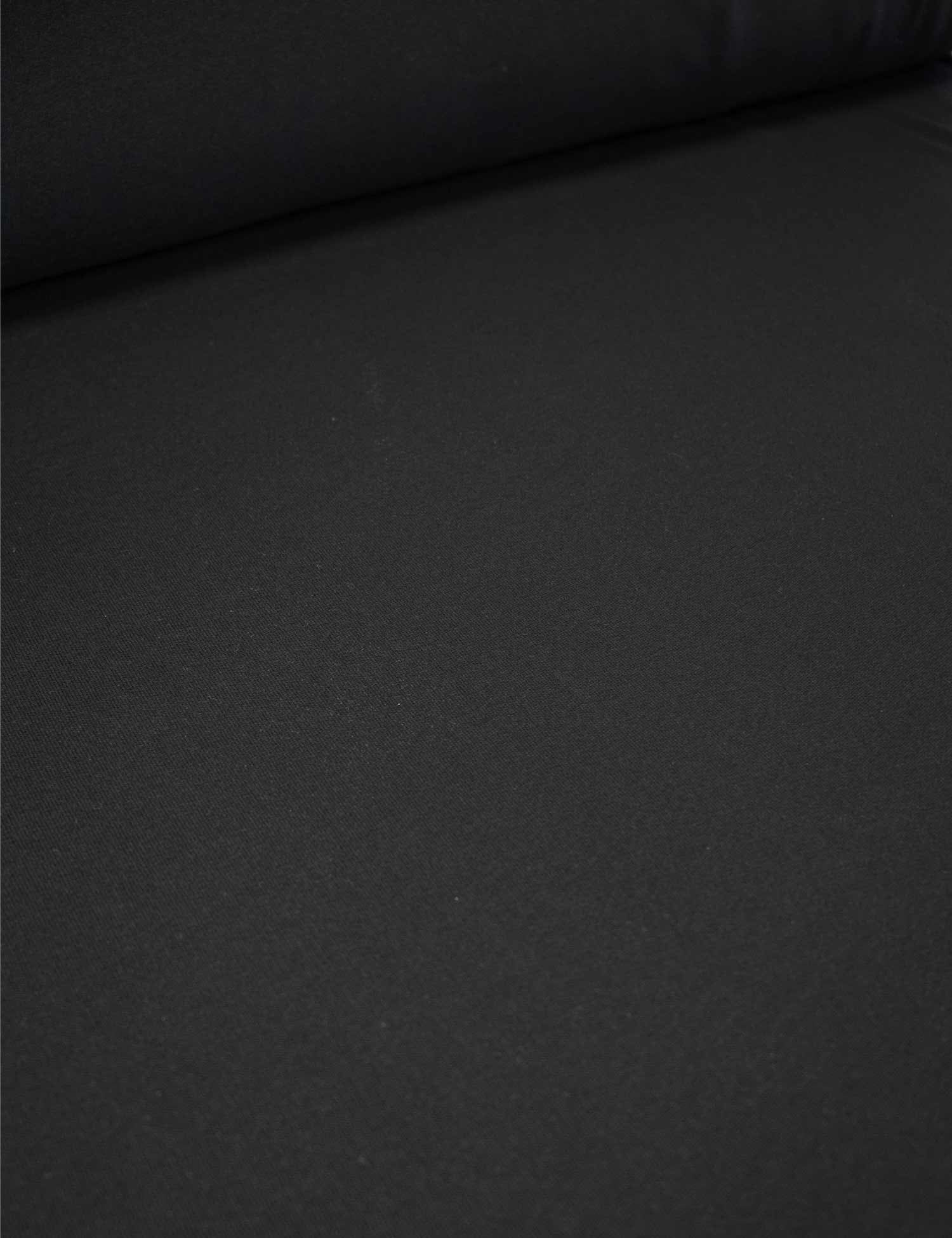 Stofcoupon 40 cm Static Black 100% katoen French Terry