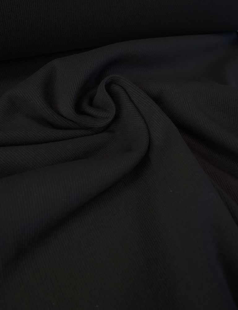 Static Black | 2×1 ribbing | 125 cm wide