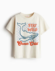 Stay Wild Ocean Child - Saltwater Stories – Strijktransfer – op een T-shirt