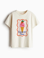 Summer Time - Juicy Summer Club – Strijktransfer – op een T-shirt