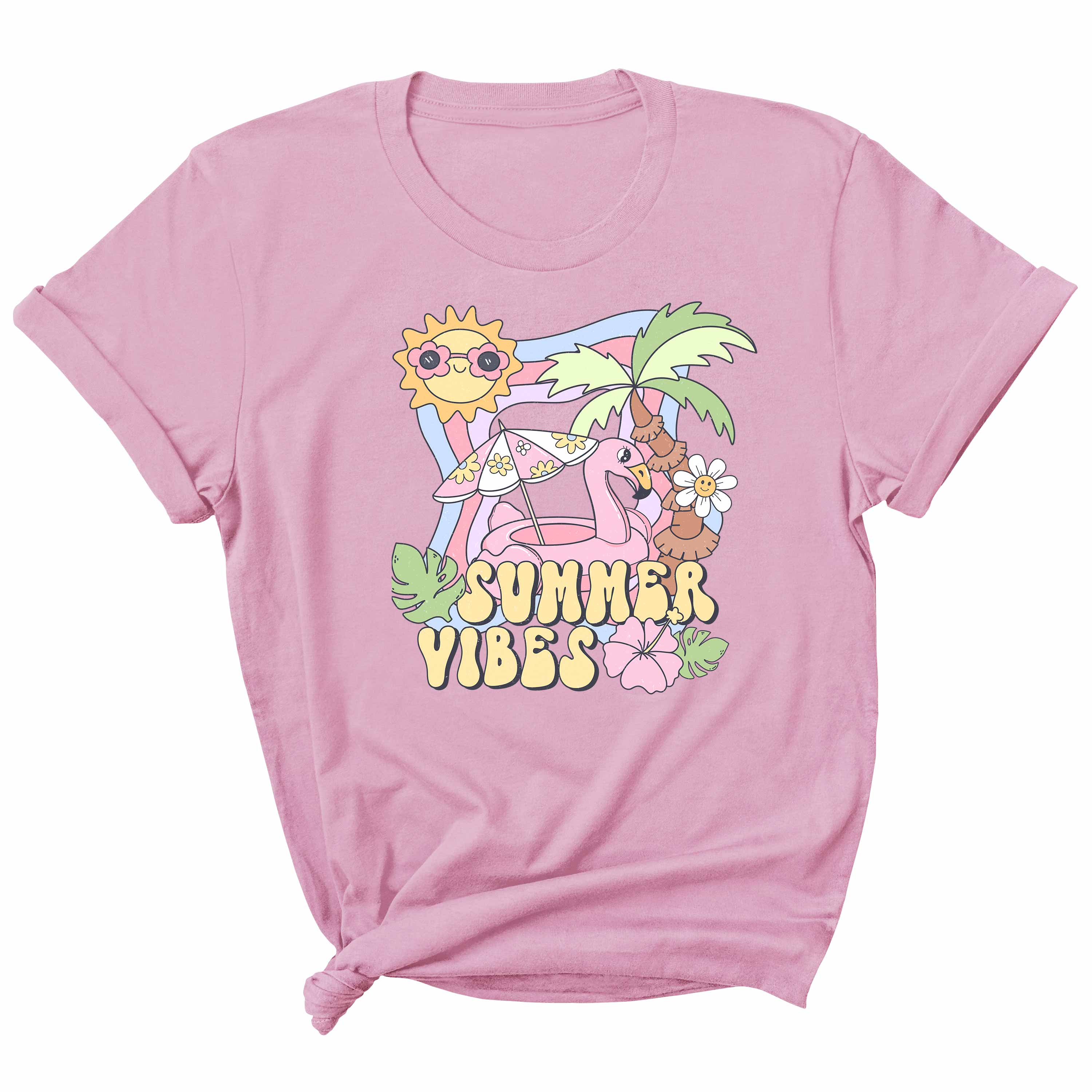 Summer Vibes Beach - Pink Summer – Strijktransfer