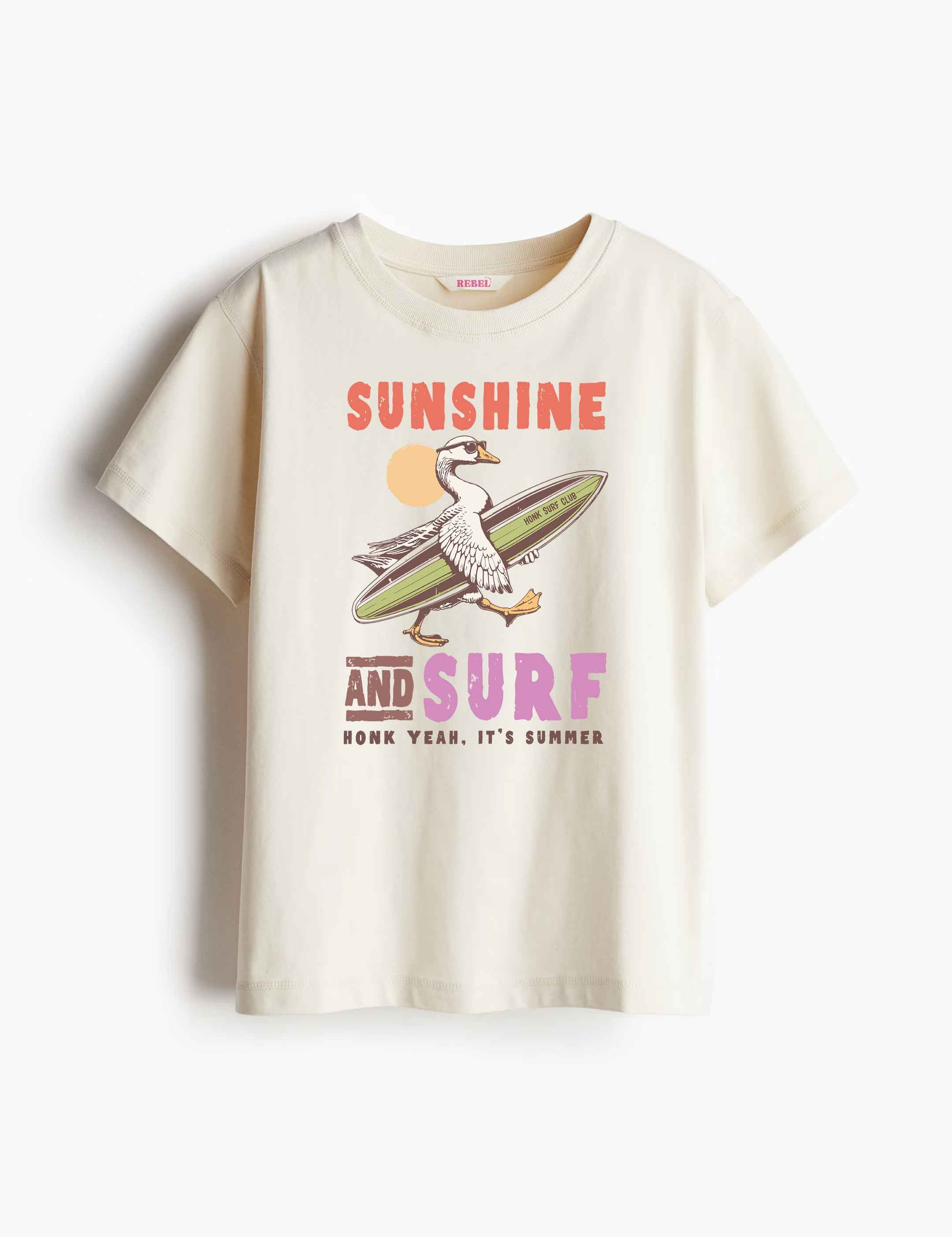 Sunshine & Surf – Summer Goose Club – Strijktransfer – op een T-shirt