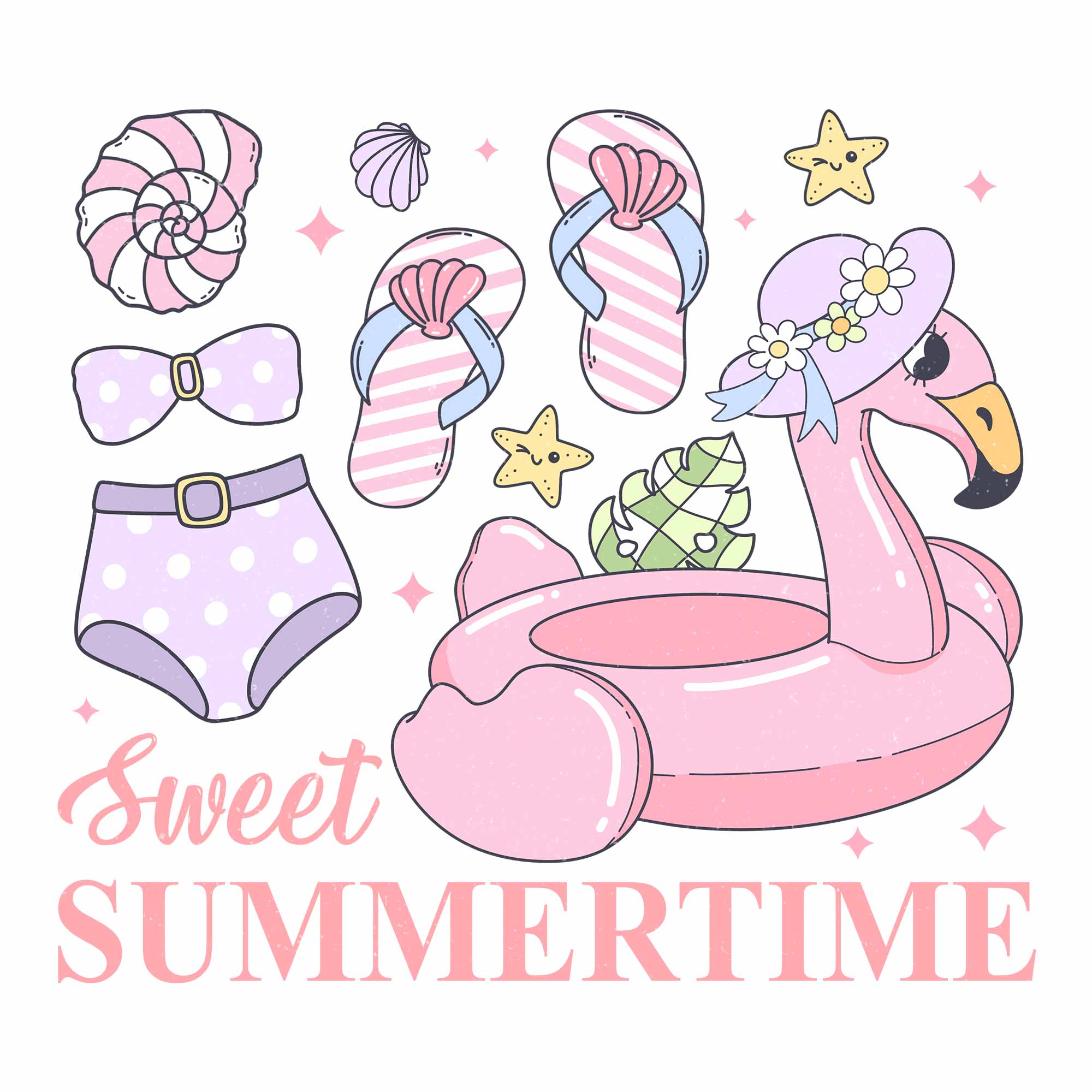 Sweet Summer - Pink Summer – Strijktransfer