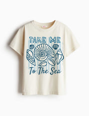 Take Me To The Sea - Saltwater Stories – Strijktransfer – op een T-shirt