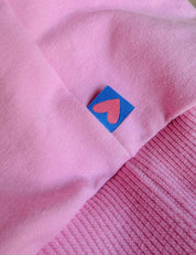 Double Heart Blue | Woven sew-in label