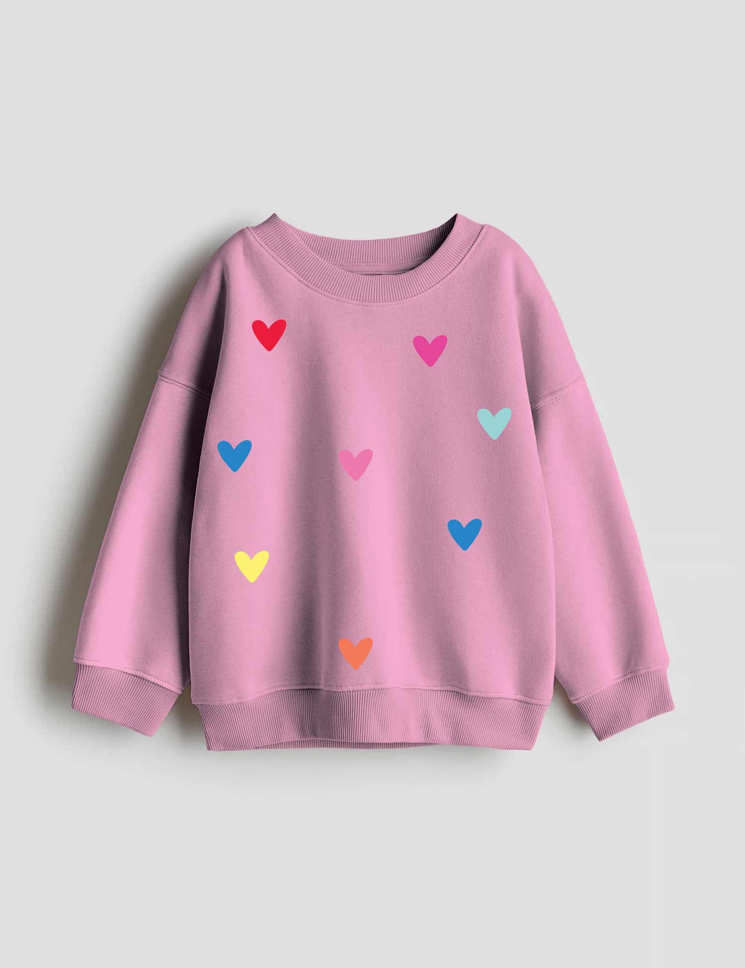 Hearts Rainbow – All-over transfervel – op een trui