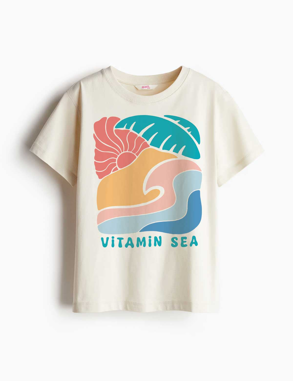 Vitamin Sea - Salt & Sun Club – Strijktransfer – op een T-shirt