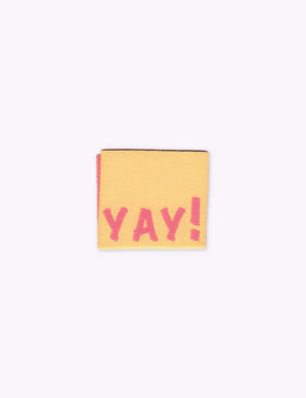 Yay! Yellow | Woven sew-in label
