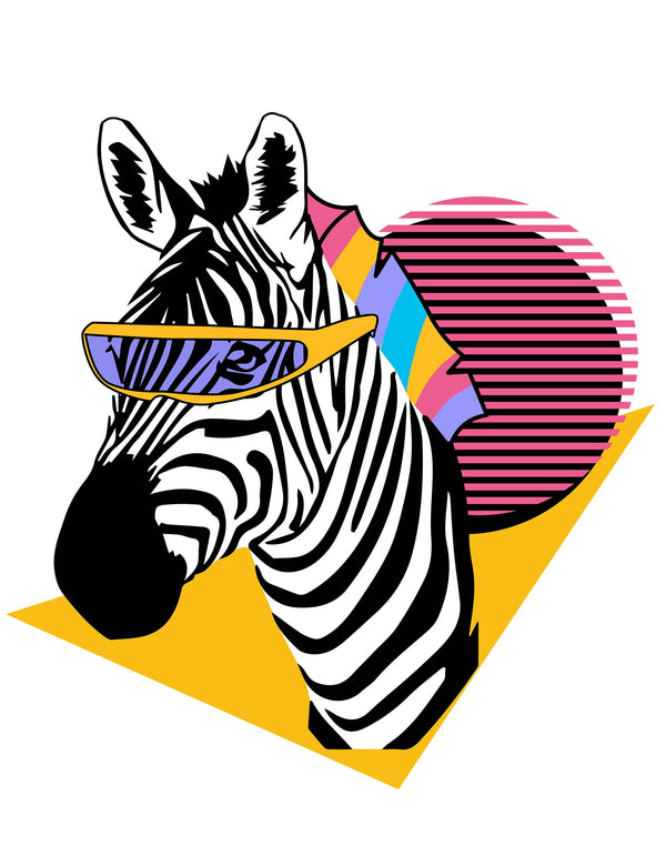 Zebra - 90's Animals – Strijktransfers